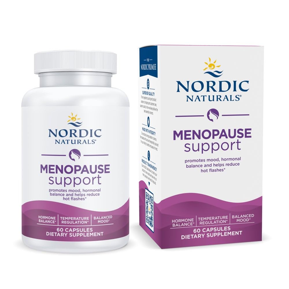 Nordic Naturalsの更年期障害サポート - 不燃 - 60カプセル - 女性のホルモンサポートサプリメント 更年期障害、気分のバランスとホットフラッシュサポート - 植物ベースのハーブとPhytoestrogens - 30サービング