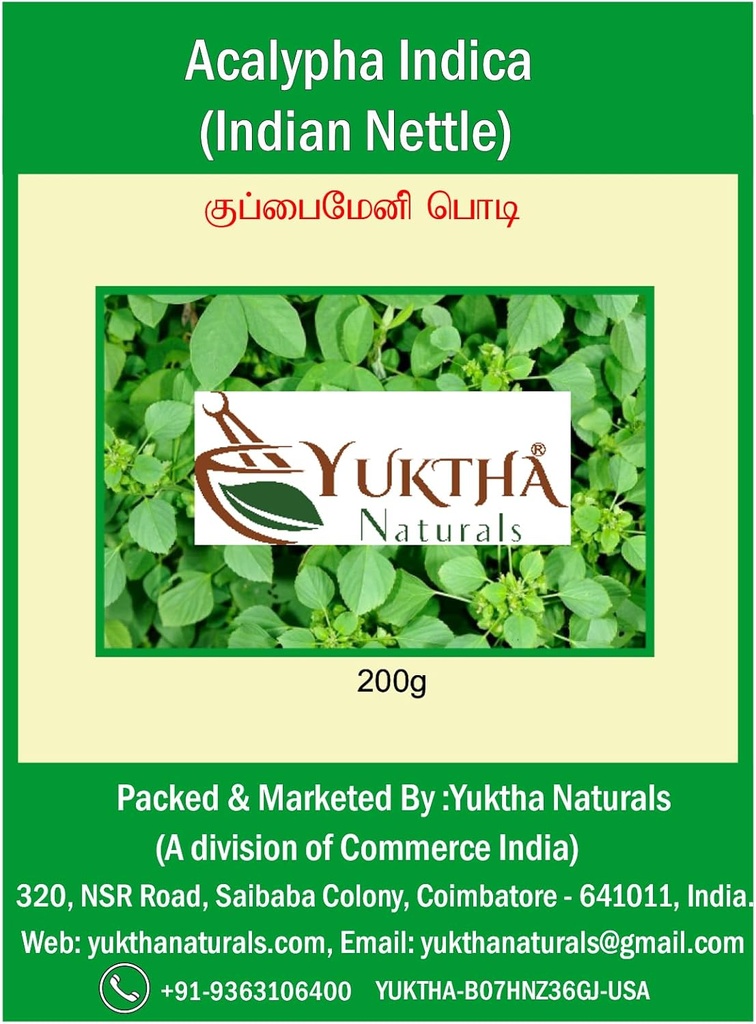 Naturals Harita Manjari Kuppaimeni/Acalypha Indicaパウダー/インドイラク - 200g