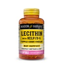 MASON NATURAL Lecithin with Kelp, ビタミンB6&Apple Cider Vinegar, デュアルアクションフォーミュラ, 100 Softgels