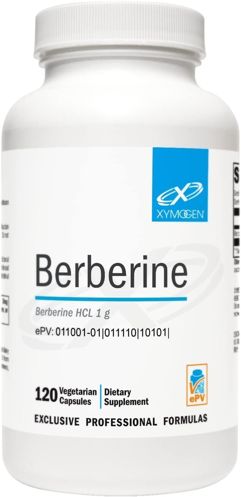 XYMOGEN Berberine HCL 1000mg - メタボリック&ダイジェストサポートのためのハーブバーベリンサプリメント - 脂質代謝を促進する、消化管の健康と免疫機能(120カプセル)