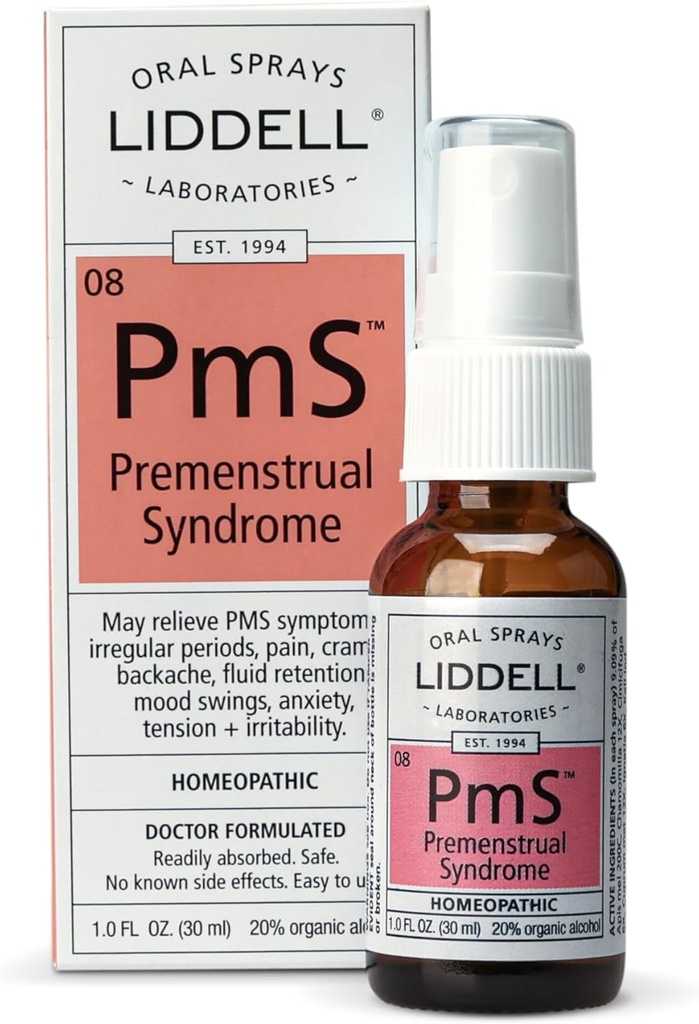 リダールPMS - 自然ホメオパシー経口スプレー - 期間筋肉不快感、気分のスイング、およびバック不快感 - 1.0 flに関連する問題に役立ちます。 Oz