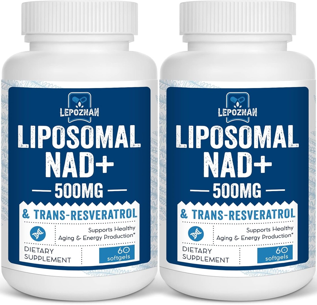 Liposomal NAD+ 500のmg +トランスResveratrol 300のmg、Superiorの吸収、True NADの補足はNMN、細胞エネルギーMetabolism及びDNAの修理のためのNicotinamideの肋骨より有効な、健康な老化、120のSoftgelsを補います