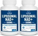 Liposomal NAD+ 500のmg +トランスResveratrol 300のmg、Superiorの吸収、True NADの補足はNMN、細胞エネルギーMetabolism及びDNAの修理のためのNicotinamideの肋骨より有効な、健康な老化、120のSoftgelsを補います