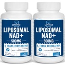 Liposomal NAD+ 500のmg +トランスResveratrol 300のmg、Superiorの吸収、True NADの補足はNMN、細胞エネルギーMetabolism及びDNAの修理のためのNicotinamideの肋骨より有効な、健康な老化、120のSoftgelsを補います