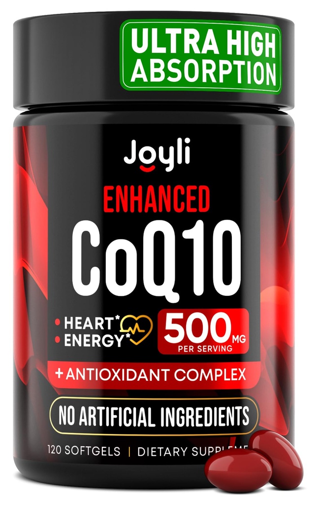 高吸収性CoQ10 500MG - 心臓の健康とエネルギーの生産のためのCo Q 10の補足120のSoftgels - Coenzyme Q10の高められたCoQ10栄養物の補足-Coq10 400mgのsoftgelsの代わり