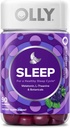 Olly Sleep Gummy, 3mg Melatonin, L-Theanine, Chamomile, Lemon Balm, Sleep Aid, ブラックベリー, 90 カウント