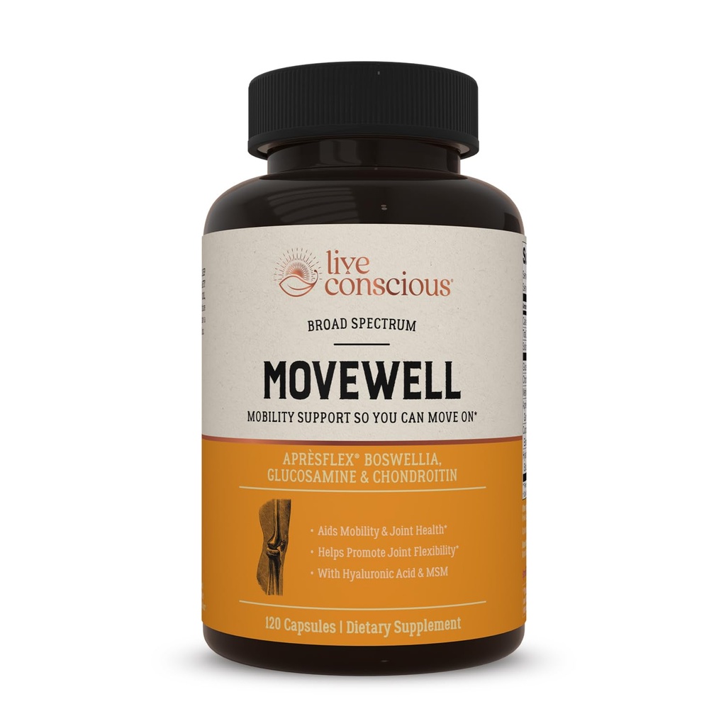 MSM、Hyaluronic酸、および多くが付いている生きているConsciousグルコサミンのコンドロイチン-MoveWellの共同健康の補足