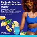 KEY NUTRIENTSマルチビタミン電解液パウダーパック - おいしいブルーベリーLemonade 40パック水分補給パック - 旅行水和パウダー - 砂糖なし、カロリーなし、グルテンフリー - 米国製