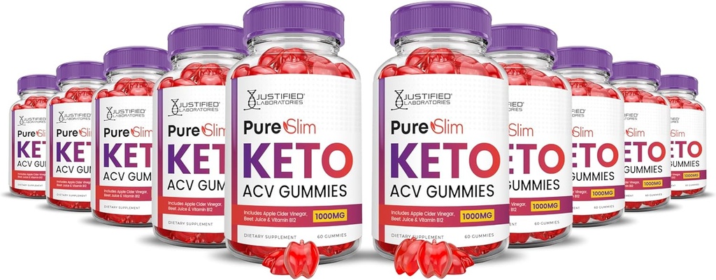 (10 パック) 純粋な細い Keto ACV のグミーの高度の方式 1000MG PureSlim Keto Gummies Apple Cider Vinegar は Pomegranate のビート ジュースの粉 B12 ビーガン非 GMO 600 のガミーと合わせました