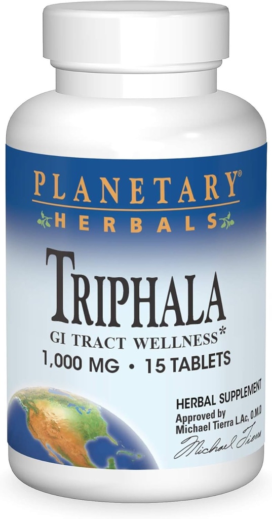 Triphala内部洗剤1000mg惑星の草15タブ