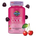 生のビタミンコードの庭 女性のマルチビタミンGummy with Iron: Folate、Biotin、D3&B12 for Hair、皮膚&ネイル+免疫の健康&消化、非GMO、グルテンフリー、90チェリーグミ