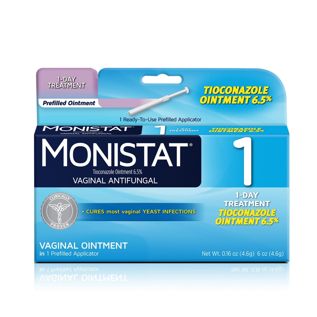 RepHreshの腟ゲル4ct (0.07oz)およびMonistat 1のチオコナゾール軟膏のアプリケーターが付いている女性のための日東の感染症の処置