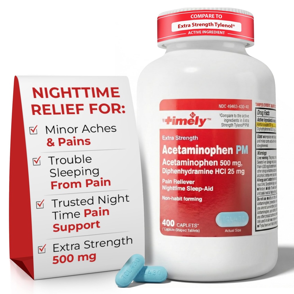 株式会社タイムキャップ LABS 時機を得たアセトアミノフェンPM - 余分強さPM - 400の計算 - Tylenol PMの余分強さと比較される - よい夜睡眠のための痛みの軽減PM - 米国製