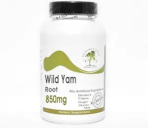 Wild Yam Root 850mg ~ 200 Capsules - No Additives ~ Naturetition Supplementss
