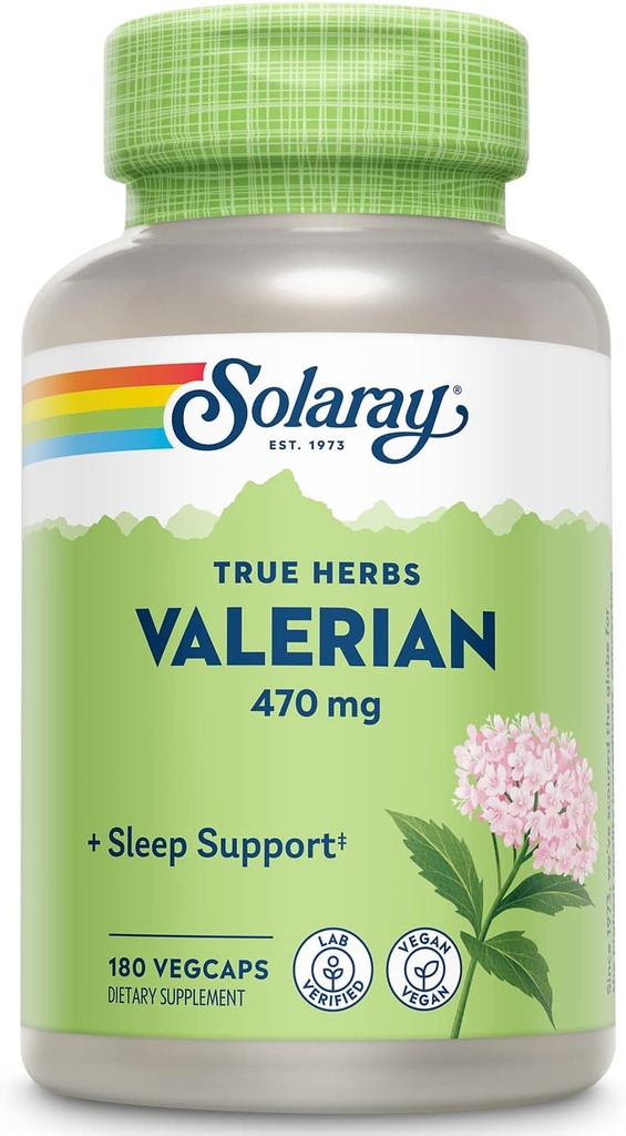 SOLARAY Valerian 470mg | リラックスサポート(180 CT)