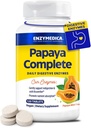Enzymedica Papaya酵素Chewable、女性と男性のための消化酵素、有機パパイヤジュースとクロロフィル、高効力Bromelain&パパイン、ビーガン、ミント風味、120錠