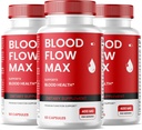 (3 Pack) Blood Flow Max Capsules, Blood Flow Max Advanced Formula Blood Support, Maximum Strength Supplement for Healthy Blood Circulation, All Natural Vitamin Pills for Overall Wellness