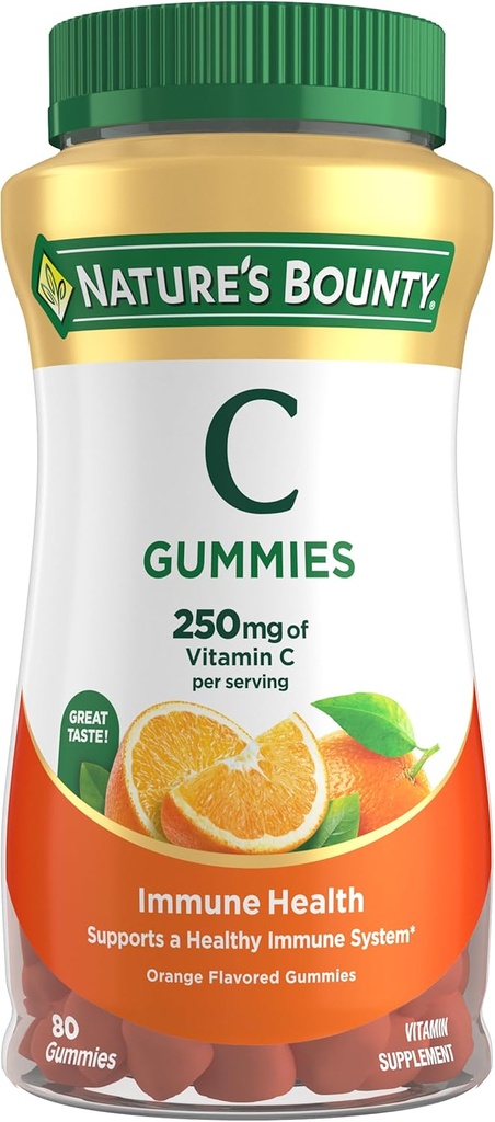 Nature's Bounty Vitamin C, Orange, 80 Count