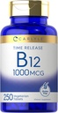 カルライル B12 ビタミン 1000 mcg | 250 カウント | タイムリリース錠 | Cyanocobalamin | ベジタリアン・非GMO・グルテンフリー対応サプリメント