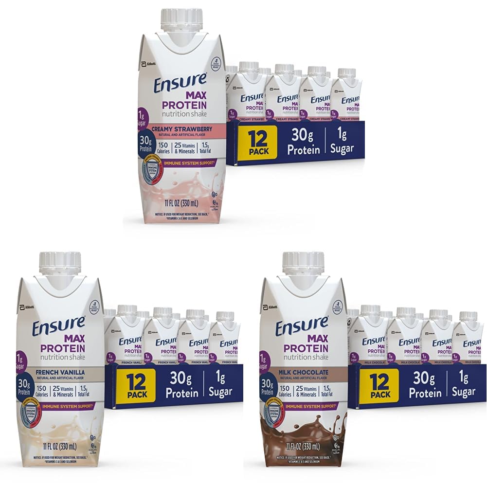 マックスプロテイン栄養シェイク、11 の fl oz、12 カウント & 最大プロテイン栄養シェイク、11 の fl oz (パッケージ 12) & タンパク質の 30g とマックスプロテイン栄養シェイク, 1g 砂糖, 11 Fl Oz (パッケージ 12)