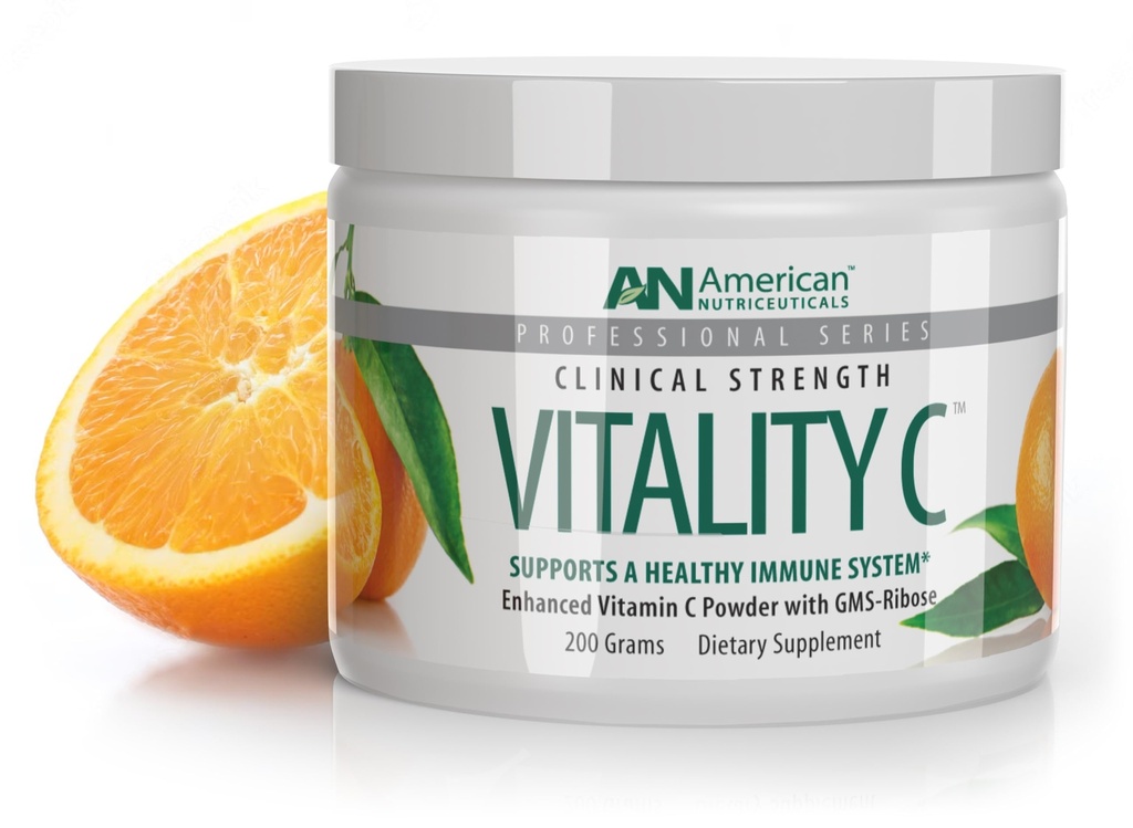 American Nutriceuticals - ビタミンCパウダー - 免疫サポートのためのサプリメント - ナチュラル、砂糖無料 - 非Acidic - 4000mg