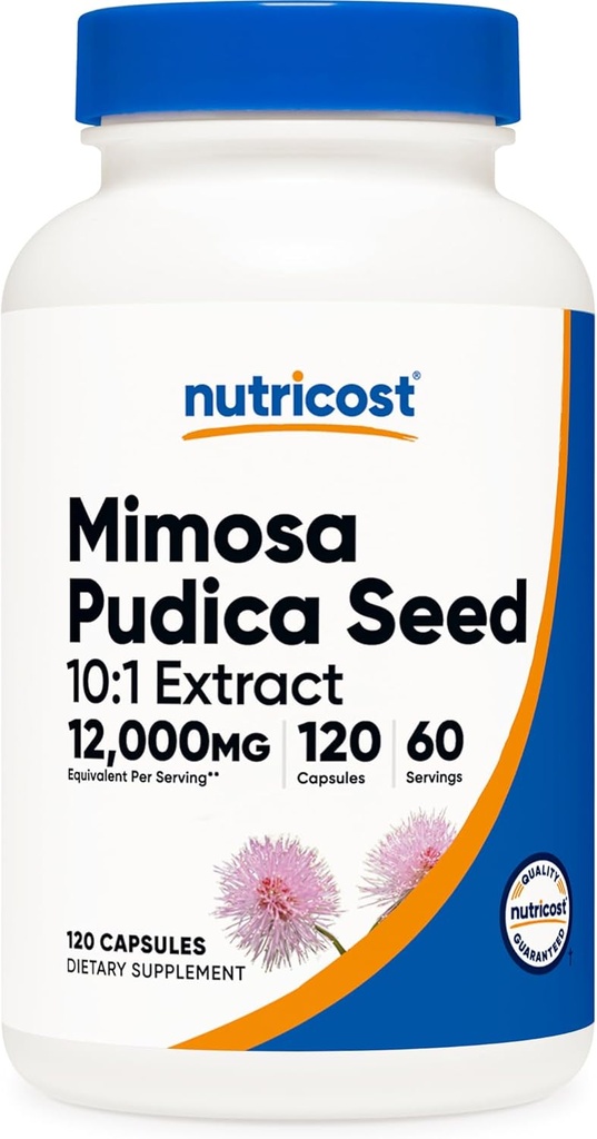 Nutricost MimosaのPudicaの種10:1のエキス(120のカプセル、60のサービング)(12,000MGのサービング) - 非GMOの動物なしプロダクト