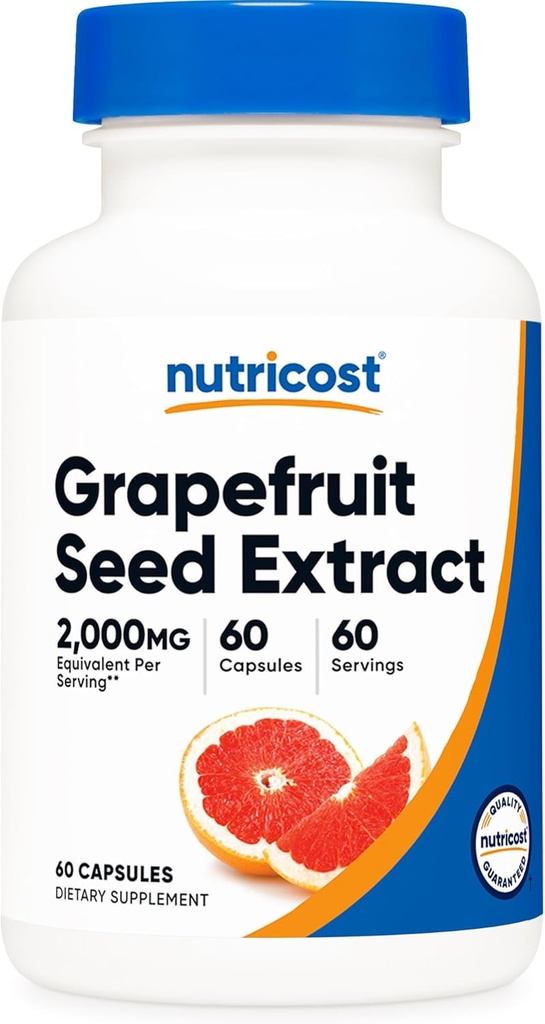 Nutricost Grapefruit Seed Extract 2,000mg, 60 Vegetarian Capsules - Gluten Free, Non-GMO