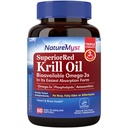 Krillオイル1000のmgのSoftgels、KrillオイルOmega-3s、EPA、DHA、Astaxanthin及びPhospholipids、60の計算(パッケージの1)、非GMO、米国でなされるGluten無し
