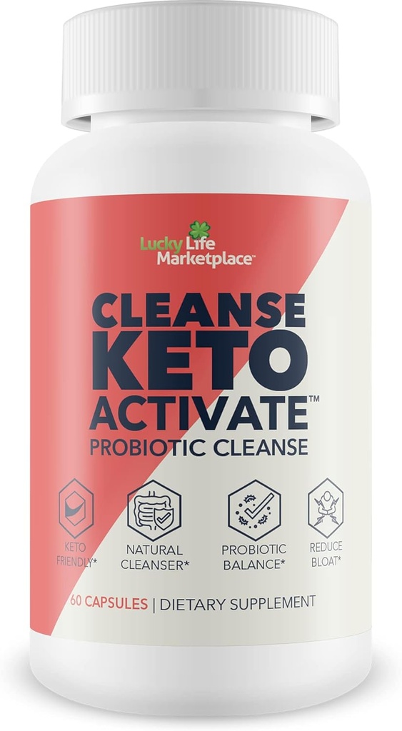 CLEANSE KETO ACTIVATE - KETO CLEANSE FOR WOMEN & MEN - HELP FLUSH TOXINS & IMPURITIES - PROMOTE REGULARITY - AID DIGESTION & DETOX - KETO CLEANSE & DETOX - SUPPORT HEALTHY BODY FUNCTION - BOOST ENERGY