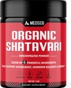 6in1 Shatavari Powder Organic - Blended with Shatavari Root, Bacopa Monnieri, Ashwagandha Root, Vitex Berry, Fenugreek & Black Pepper - Supports Rejuvenation, Promotes Energy & Vitality - 4 Oz