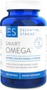必須の積み重ねのスマートなオメガ3 -バープレスの魚油-サービングごとの1400mg EPA DHA、 Enteric上塗を施してある(60のカプセル)