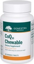 GenestraブランドCoQ10 Chewable | Coenzyme Q10サプリメント | 60 Chewable錠 | ナチュラルブラックカラント風味
