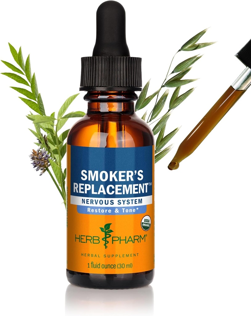 Herb Pharm SmokerのNervousシステム サポートのための取り替えの液体の草の方式- 1のOunce