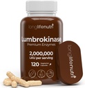 LongLifeNutri Lumbrokinase 100mg - サービングあたり最大アクティビティ2,000,000ユニット、120ベジタリアンカプセル、2ヶ月の供給、循環の健康のための自然な酵素サプリメント、Lab Tested、米国製