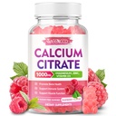 Calciumのクエン酸塩のグミ1000mg w/Vitamin D3の女性の及び人のための高い吸収のカルシウム補足、マグネシウム、カリウム、筋肉及び免疫、砂糖なし、ラズベリーの味、60の計算のための亜鉛
