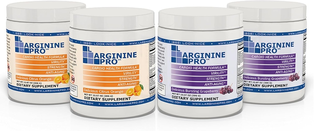 L-ARGININE PRO | 5,500mg L-アルギニンプラスL-Citrulline 1,100mg オレンジ&グレープパウダードリンクミックスサプリメント 窒素酸化物産出産