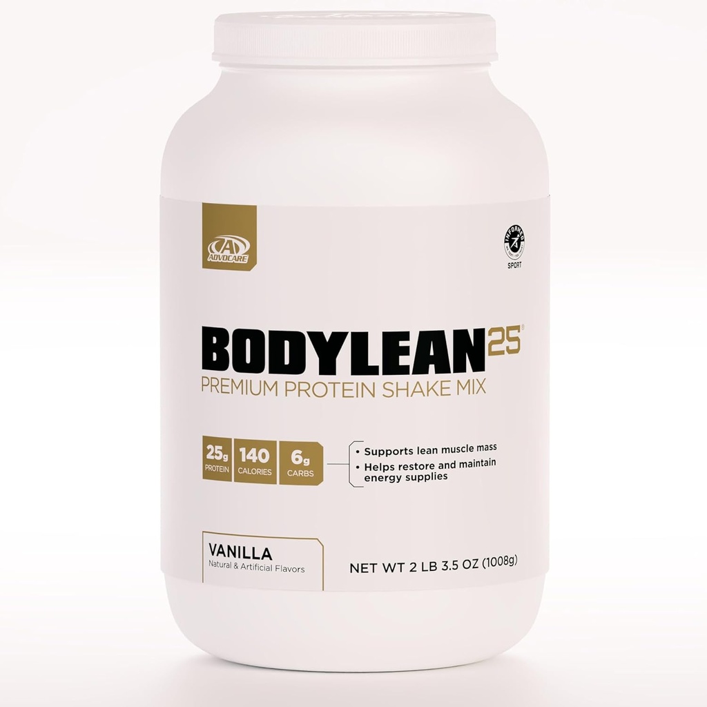 AdvoCare BodyLean25 - Whey Protein Isolateのプロテインパウダー - 筋肉の構築とリーンボディをサポート - エネルギーサポート* - バニラ、4.5オンス