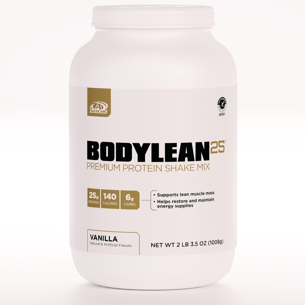 AdvoCare BodyLean25 - Whey Protein Isolateのプロテインパウダー - 筋肉の構築とリーンボディをサポート - エネルギーサポート* - バニラ、4.5オンス