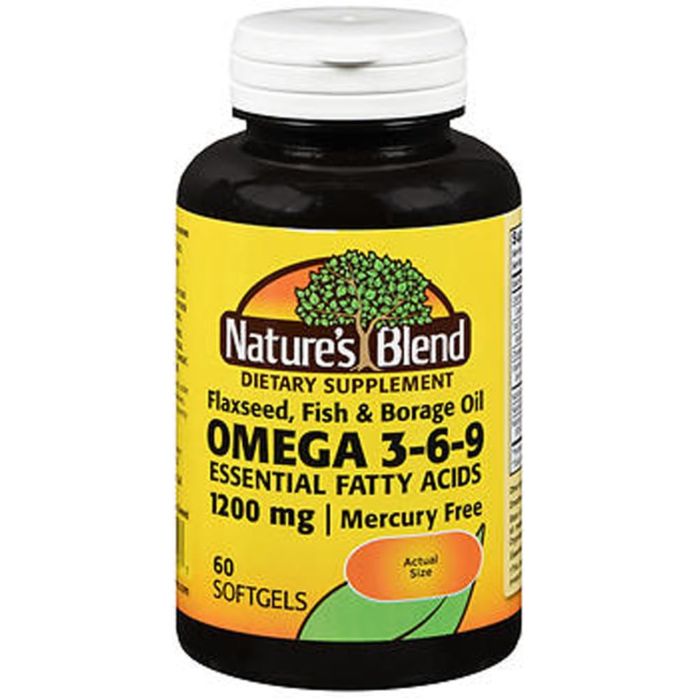性質のブレンドオメガ3-6-9 1200mg Softgels 60 Ct