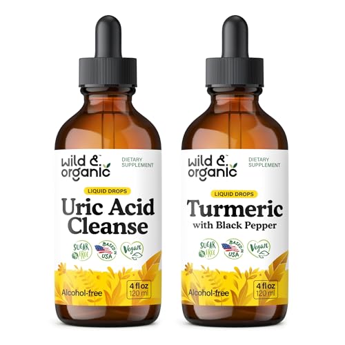 ワイルド&オーガニック尿酸クレンジングチンチャー4 fl oz&ターメリックチンチャー4 fl oz