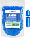 XPRS Nutraのサイズ5の空のカプセル- 500の計算の非常に小さい空のゼラチンのカプセル-Pills DIYのカプセルの詰物-Do-It-Yourselfのビタミンの補足のための満たされた丸薬のゲルの帽子(青)