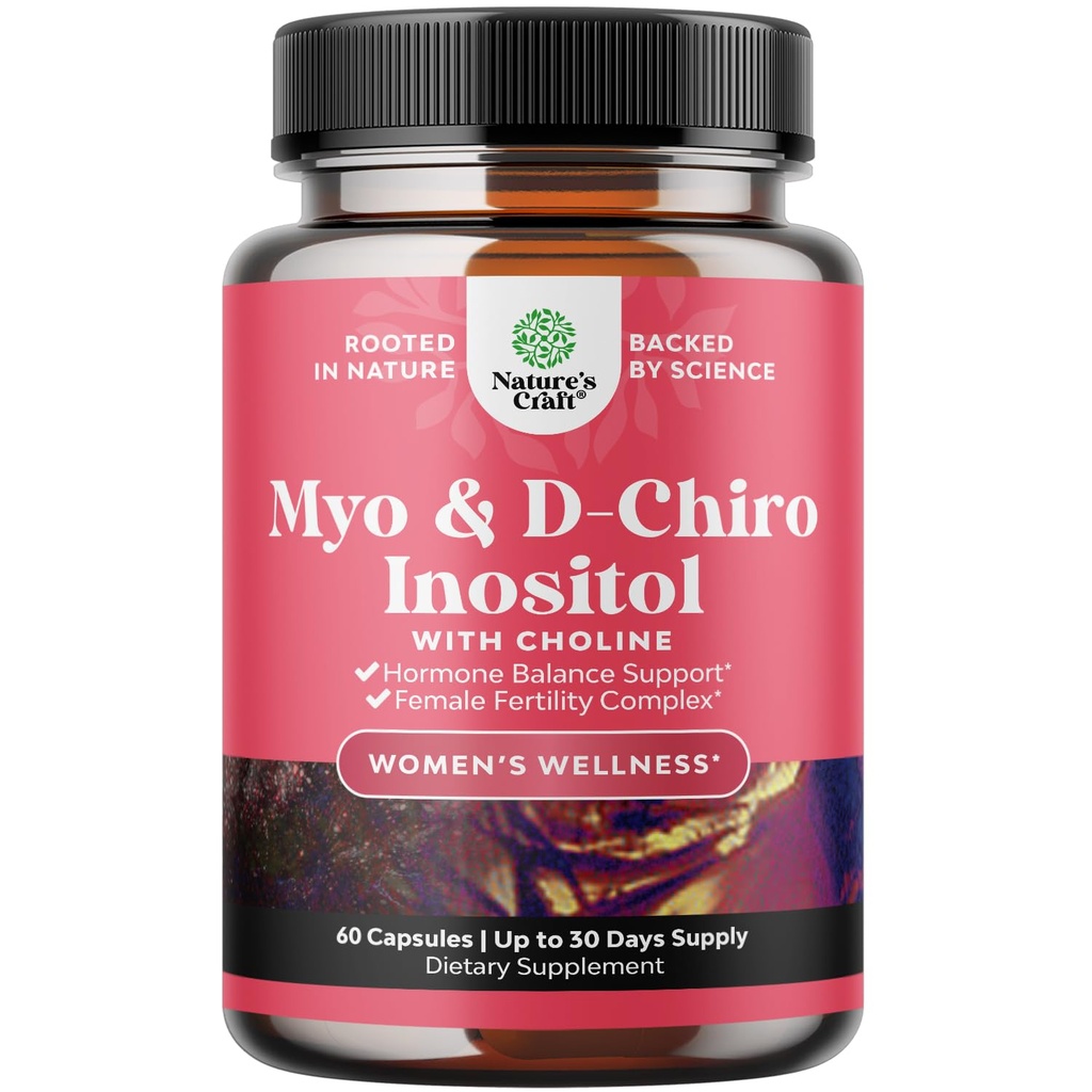 女性のためのミオイノシトール&D-Chiroイノシトールサプリメント - 調剤の月経周期、豊饒及びホルモンバランス - ミオ&D-Chiroと女性のホルモンバランスカプセル - 60キャップ
