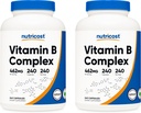 Nutricost 高効力ビタミンBコンプレックス462mg、240カプセル(2本) - ビタミンC付き