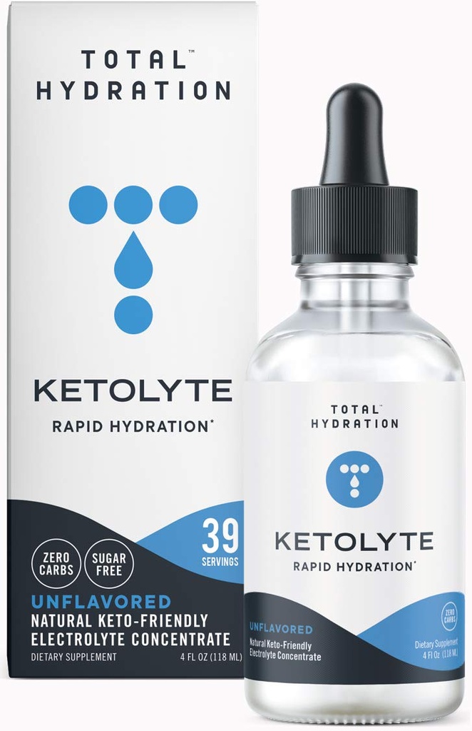 Ketolyte急速な水和(Unflavored) Keto-Friendly電解質低下無しカロリー無し、マグネシウム(39のサービング)が付いている自然な電解物の補足