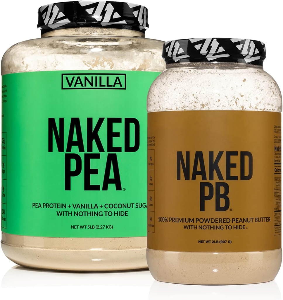 NAKEDの酪農場の自由な蛋白質の束: 5LB バニラのエンドウ豆および 2LB PB
