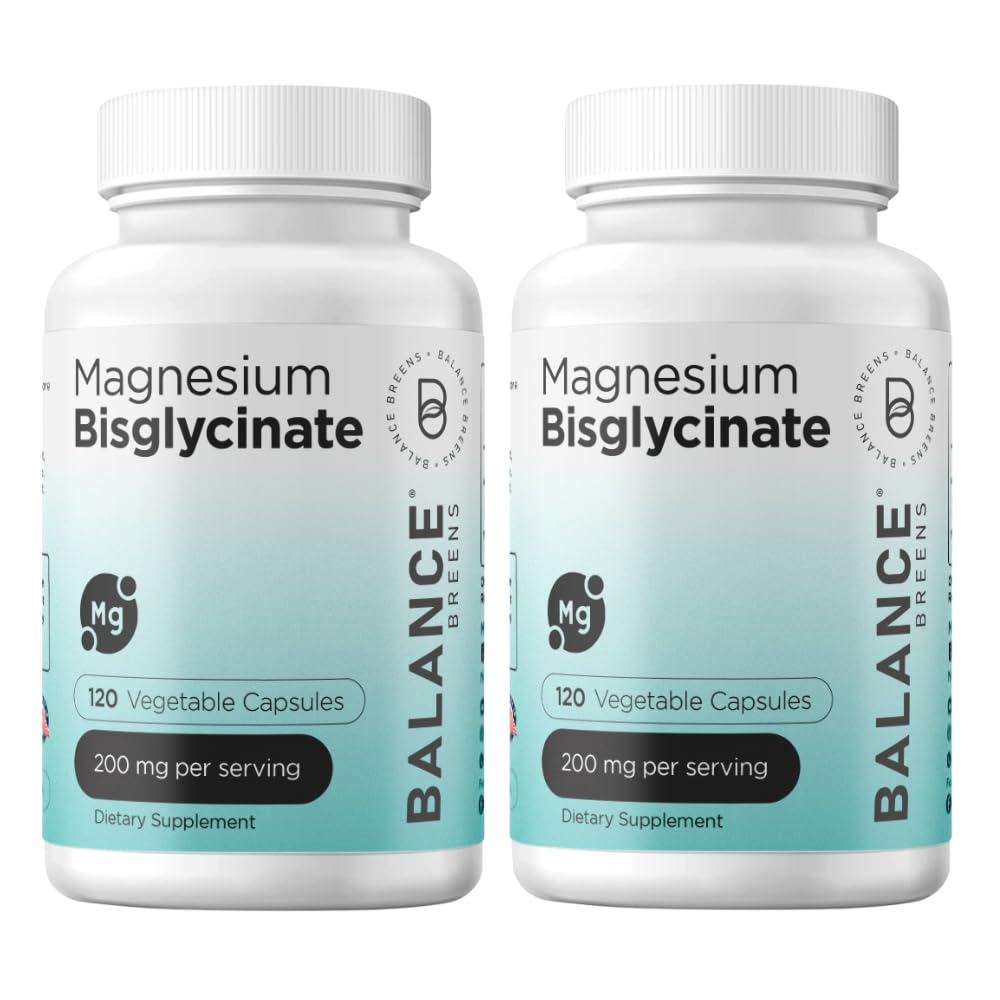 マグネシウムのBisglycinate 200mg -高い吸収のChelatedのマグネシウムの補足-Stomach、Glutenなしの無縁、サポート睡眠、筋肉けいれん及び肯定的な気分- 120のカプセル(パッケージ2)