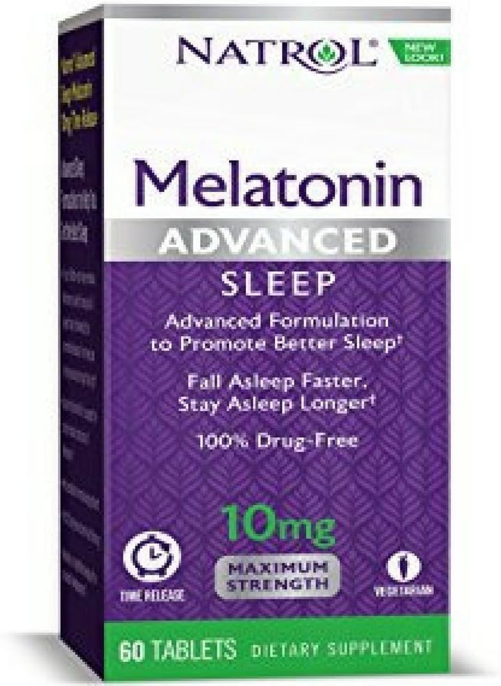 Natrolの高度の睡眠のメラトニンのタブレット、最高の強さ、60の計算、5のパック