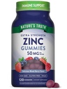 大人のための自然の真理亜鉛グミー | 50mg | 120 カウント | ビーガン, 非GMO & グルテンフリーサプリメント | 混合ベリー風味