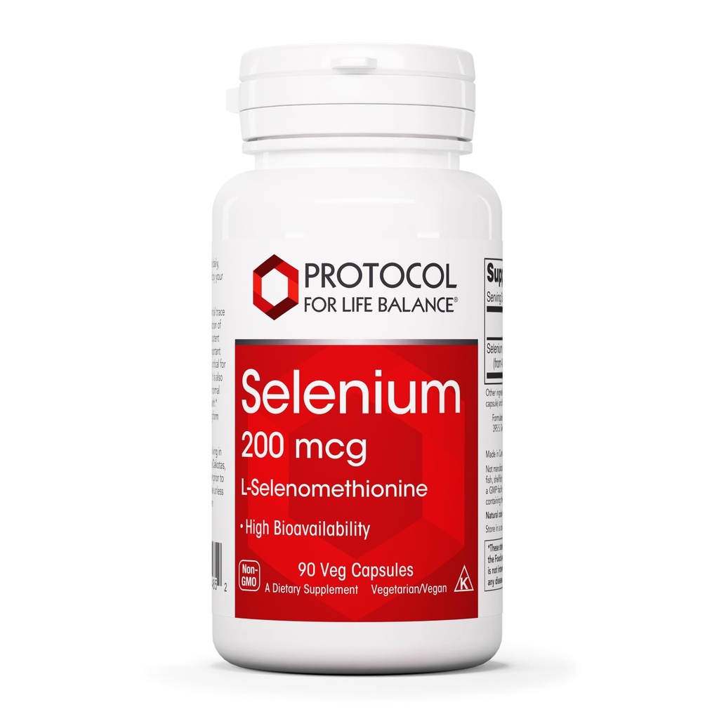 プロトコルセレン 200mcg - 免疫サポート、甲状腺&前立腺の健康* - セレンサプリメント - ベジタリアン、コーシャ&ハラール - 90ベジーキャップ