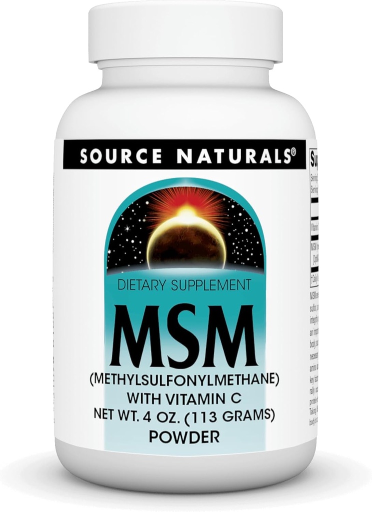 源のNaturals MSM (ビタミンCのMethylsulfonylmethane) -粉、4つのOunce